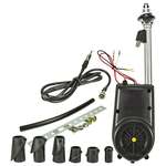 Motorantenne AM FM mit Verstärker Chrom-Optik adaptiert auf DIN (m) 