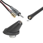 32cm Dachantenne DAB DAB+ AM FM 56 Grad mit Verstärker adaptiert auf 