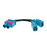 Antennenadapter kompatibel mit VW adaptiert von Doppel-Fakra (m) auf 