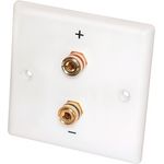 6 Stück - Dynavox Lautsprecher-Wand-Anschlußblende weiß / 2 x 