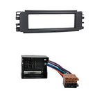 Radioeinbauset 0772.07044 kompatibel mit Smart ForFour 1-DIN schwarz 