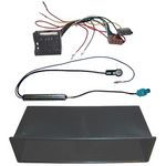 Radioeinbauset kompatibel mit VW Polo Lupo Fox Passat T5 1-DIN schwarz 