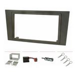 Radioblende Set kompatibel mit Ford Mondeo 2-DIN mit Metallschacht 