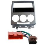 Radioeinbauset kompatibel mit Mazda 5 1-DIN mit Fach silber bis Bj. 