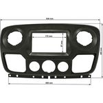 Radioblende kompatibel mit Nissan Renault Opel NV400 Master Movano 