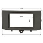 Doppel DIN Radioblende kompatibel mit Smart fortwo 451 Facelift 