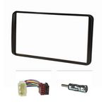 2 DIN Radioblende Set kompatibel mit Suzuki Jimny schwarz inkl. 