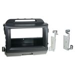 Radioblende kompatibel mit Kia Sportage III (SL) 2-DIN-Set mit Fach 