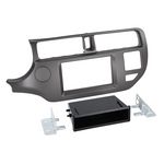 Radioblende kompatibel mit Kia Rio (UB) 2-DIN mit Fach anthrazit Bj. 