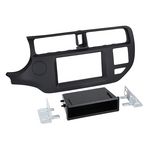 Radioblende kompatibel mit Kia Rio (UB) 2-DIN mit Fach schwarz Bj. 