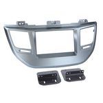 Radioblende kompatibel mit Hyundai Tucson (TL) 2-DIN silber ab Bj. 