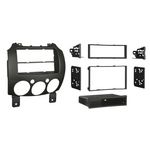 Radioblende kompatibel mit Mazda 2 2-DIN mit Fach schwarz ab Bj. 2007 
