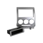 Radioblende kompatibel mit Mazda 5 2-DIN mit Fach silber bis Bj. 2010 