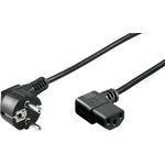 Wentronic Netzkabel Länge 2m schwarz Schuko auf Kaltgerätekupplung 