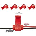 100 Stück Klemmverbinder rot für Kabel 0.5 - 1.5qmm Klemmverteiler 
