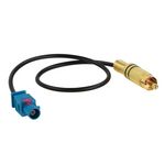 Rückfahrkamera Adapter 25cm adaptiert von Fakra (m) auf Cinch (m) 