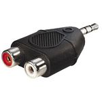 Verteiler Klinkenstecker 3.5mm stereo auf 2x Cinch Kupplung 