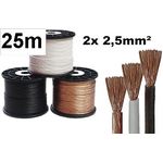 25m HQ Lautsprecherkabel - 2 x 2.5 mm² Farbe: transparent 
