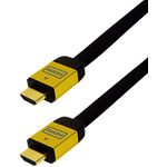High Speed HDMI-Kabel mit Ethernet 0772.06482 HQ Flachkabel 10m 