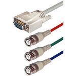 Sub D-Stecker 15pol. HD auf 3x BNC-Stecker Länge: 2.0m 