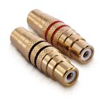 Set (2 Stück) massiver Cinchverbinder 2x Kupplung 