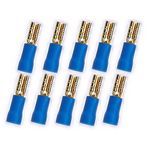 10x 2.8 mm Flachstecker 24k für Kabel 1.5 - 2.5 mm² 0772.01069 blau 