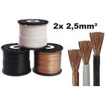 10m HQ Lautsprecherkabel - 2 x 2.5 mm² Farbe: transparent 