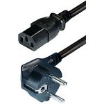 Netzkabel mit Winkelstecker auf Kaltgeräte-Kupplung 0772.04174 