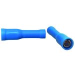 10x 4mm Rundsteckhülse 24k für Kabel 2.5mm² - 4mm² Farbe: blau 