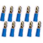10x 4mm Rundstecker 24k für Kabel 1.5 - 2.5mm² 0772.01080 Farbe:blau 