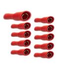 10x 4mm Rundsteckhülse 24k für Kabel 0.5 - 1.5mm² 0772.01085 rot 