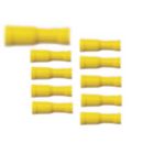 10x 6mm Rundsteckhülse 24k für Kabel 4 - 6mm² 0772.01087 Farbe: gelb 