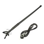 31cm Gummiantenne AM FM ohne Verstärker schwarz adaptiert auf DIN (m) 