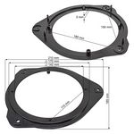 Lautsprecher Adapterringe (2 Stück) kompatibel mit Audi A1 A3 A5 TT 