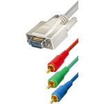Adapterkabel Sub D 15pol. HD --> 3 x Cinch RGB 0772.03332 Länge: 2.0m 