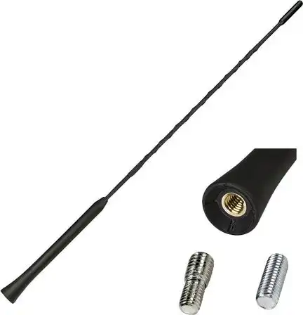 11111Antennenstab 40cm 16V-Look gewendelt adaptiert auf M5 M6 