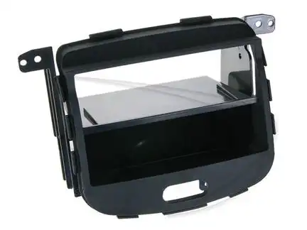11111ACV Radioblende kompatibel mit Hyundai i10 (PA) 2-DIN mit Fach schwarz / rubber touch Bj. 03/2008 - 10/2013