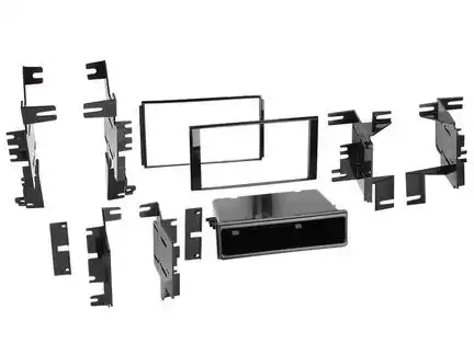 11111Doppel DIN Radioblende kompatibel mit Nissan Cube Juke Navara Note NV NV200 Versa Titan Quest Roque Xterra Piano Lack schwarz
