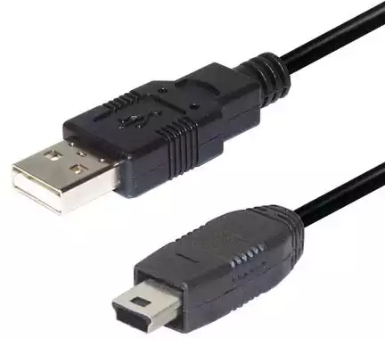 2m USB Kabel adaptiert von USB Typ A Stecker auf 5 pol. Mini USB Stecker