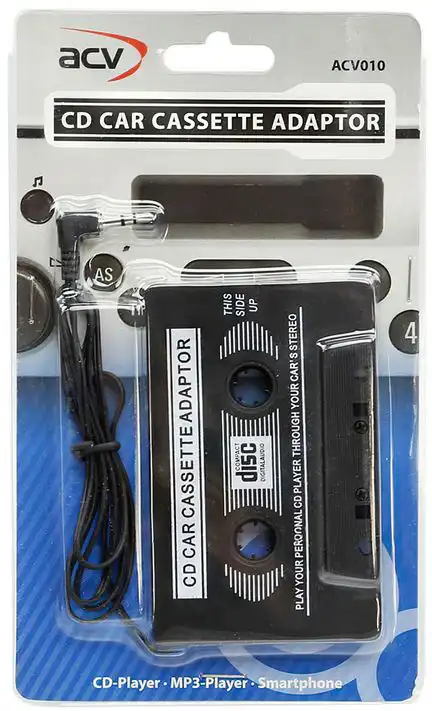 ACV AUX In Adapter Adapterkassette zum Anschluss von Audiogeräten wie Smartphone CD-Player MP3-Player etc. mit 3.5 mm Kopfhörerausgang