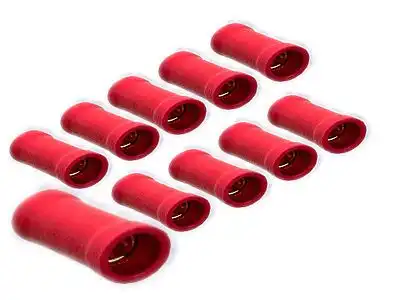 10x Kabelquetschverbinder 24K für Kabel 0.5 - 1.5mm² im Set rot rot 